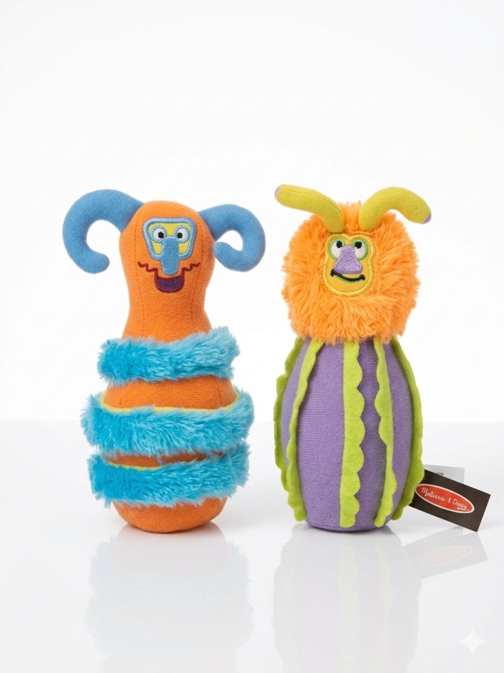 Melissa & Doug Monster Bowling Plush Monsters Lot of 2 Colorful Soft Toy Pins